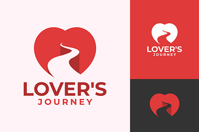 Love Journey Heart Logo Design art brand branding couple design heart journey logo love path valentine vector