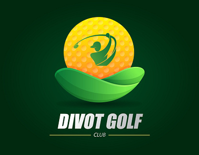 Divot Golf Club Logo branding graphic design illustrator logo spo typography vector