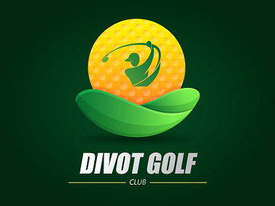 Divot Golf Club Logo branding graphic design illustrator logo spo typography vector