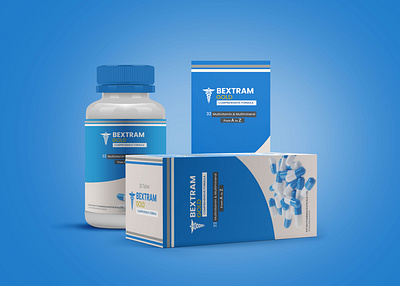 Bextram | Medicine Packaging Design box design label design medicine medicine box minimal modern packaging