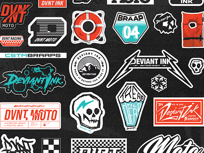 DVNT Decals braap collection decals deviant dirt grunge mx sled snow sticker sheet