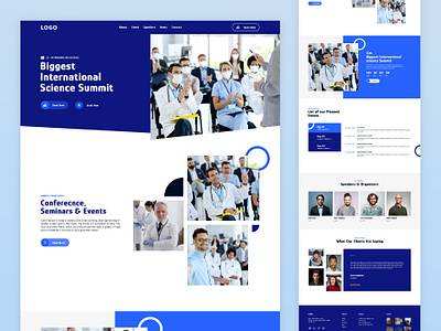 Healthcare Medical Event events web page landing page ui ux design web design