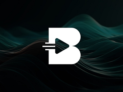 Letter B + Play Button - Logo Concept (For Sale) b logo brand identity branding custom logo film logo icon lettermark logo logo design media logo minimalist logo modern logo music logo play button logo play icon play logo social media logo sound logo tech logo video