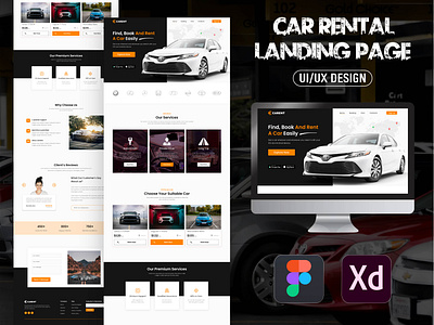 Car rental Urban Rides landing page uiux design website app app design car figma landing page mobile app design rental rides ui uiux urban user interface userexperience web design website wireframe wordpress