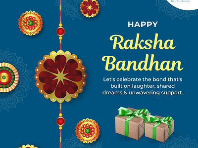 Happy Raksha Bandhan 2024 graphic design ui