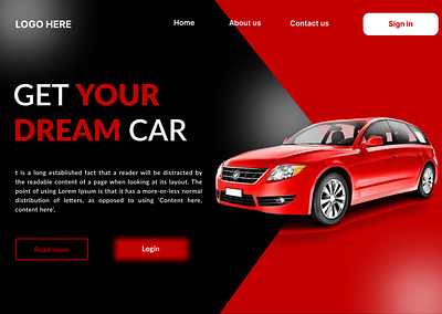 Rent Car layout 3d animation branding figma graphic design logo motion graphics ui ux viral