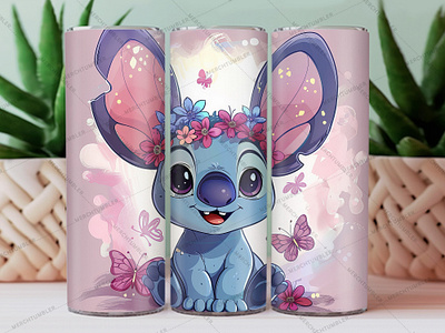 Magic Stitch Floral Watercolor Tumbler color image custom design art custom tumbler design east art illustration magic tumbler magic vector photography skinny tumbler stitch floral stitch vector sublimation tumbler sublimation tumbler warp vector art waterslide tumbler