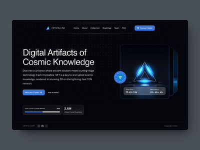 Crystalline NFT Minting Page defi design nft ui web3