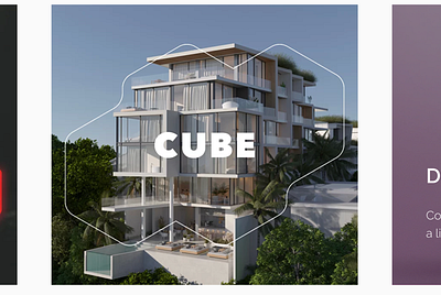 CUBE brand id branding developer development futuristic logo ocean real estate realestate villa