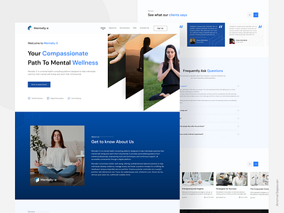 Mentally-e | A mental health consulting platform. doctor figma mentalwellness ui uiux website