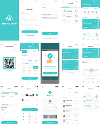 Finance Wallet App UI/UX Design app app re design chat app crypto app design ecommerce app figma finance app payment app uiux wallet app