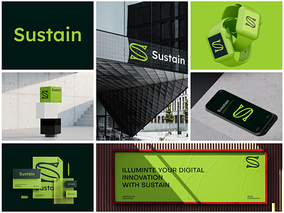 Sustain - Logo & Branding Design brand design brand development brand identity branding creative logo design identity innovation logo logo design logo designer logotype minimal logo modern logo software company sustainability tech logo technology visual identity web3 logo