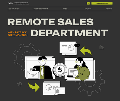 REMOTE SALES DEPARTMENT 2024 @daily ui @design app design design graphic design illustration ui web webdesign