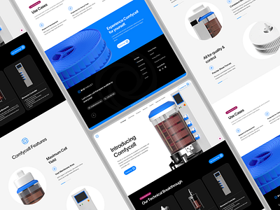 biothrust: The Bionic Bioreactor | Technology Page Webflow UIUX 3d 3d render biology biomanufacturing biomanufacturing landing page biomanufacturing website bioreactor biotech biotech landing page biotech ui biotech web design biotech website cell therapy clean landing page minimal modern simple web design webflow