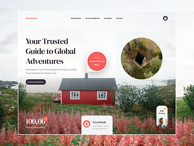 Adventures Website design landing page minimal popular shot tour travel ui uidesign website