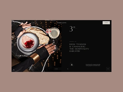 TIMELESS / Inner pages article bar clean design lounge luxury menu site ui ux web