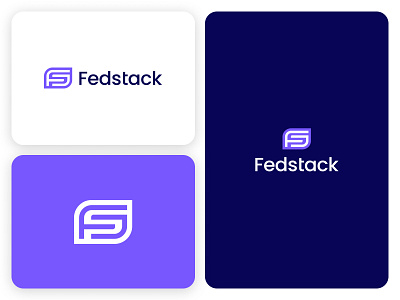 Fedstack Logo branding clean design graphic design logo logo design minimal tech logo