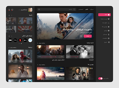 movie dashboard app concept dashboard design designer figma minimal movie ui uiux user interface web web design website