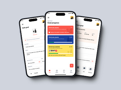 Mobile app design for Stellar Goals app design design ios design mobile app design ui ui design uiux user experience design user interface design