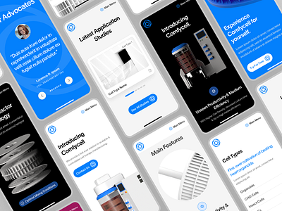 biothrust: The Bionic Bioreactor | Mobile Overview Webflow UIUX 3d biology biomanufacturing bioreactor bioreactor website biotech landing page biotech web design biotech website biothrust blue clean light mode minimal mobile website modern responsive science simple web design webflow