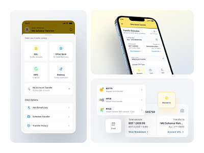 EBL Fund Transfer Redesign ab testing app design banking app concept redesign design digital banking ebl app fintech fund transfer minimal design mobile app new trend redesign send money ued ui user centric user research ux ux design