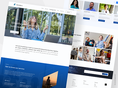 Mentally-e | Corporate connect page. design doctor figma mental health ui uiux website