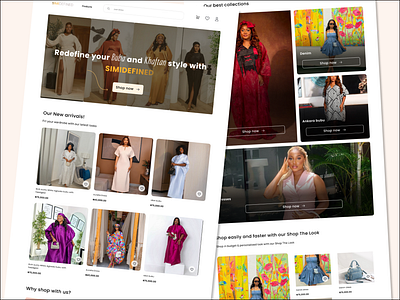 Clothing Online Store Website Design design ui ux