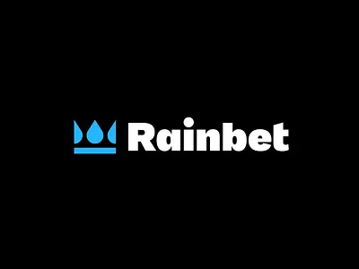 Rainbet branding casino casino logo crown gambling geometric logo mark rain rainbet symbol weather