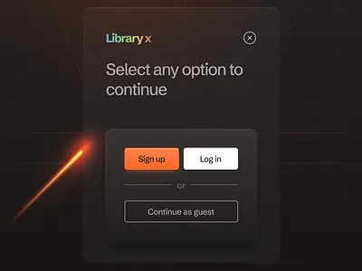 Dark-Themed Onboarding Card card dark onboarding product design ui
