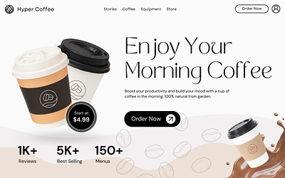 Natural Coffee | Wordpress | website graphic design ui