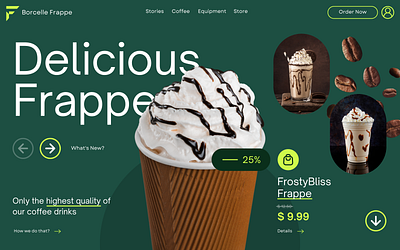 Ice-cream & Coffee | Landing page creation graphic design ui