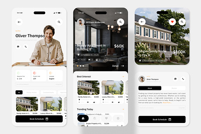 Vuilden - Real Estate Mobile App agency agent application apps buy design investment layout offer property real estate rent ui ux