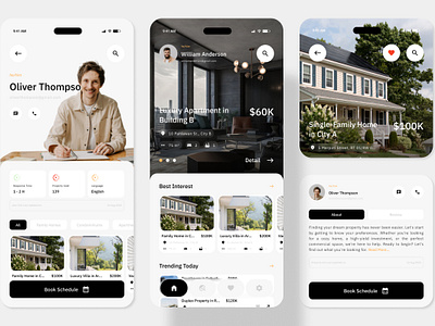 Vuilden - Real Estate Mobile App agency agent application apps buy design investment layout offer property real estate rent ui ux