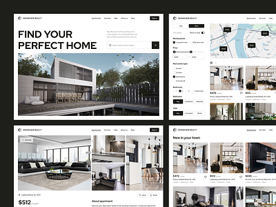 Real Estate Website Design Concept best web design business corporate website design hire ui ux designer modern real estate real estate website ui web design web ui website website design