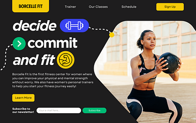 Fitness Website | Wordpress website graphic design ui