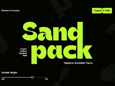 Sandpack - Modern Variable Sans branding display display font font fonts headline logo modern modern variable font sans sans serif typeface typography unique variable variable font