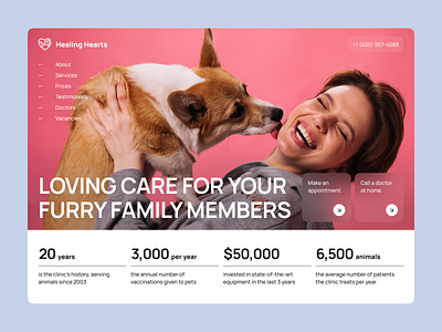 Veterinary Clinic Website business design medical website medical website design modern modern design modern web professional website web web design web ui website design