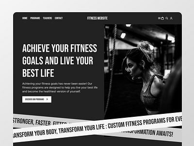 Fitness Website Design Concept coach fitness fitness website gym landing page personal trainer sport ui uiux ux website design workout