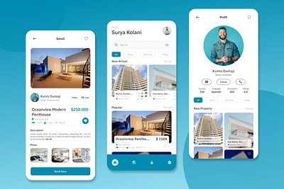 Properly - Real Estate Mobile App agency agent application apps building design house investment layout offer property real estate rent sale ui ux