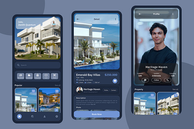 Royale - Real Estate Mobile App agency agent application apps design house investment layout offer property real estate rent sale ui ux