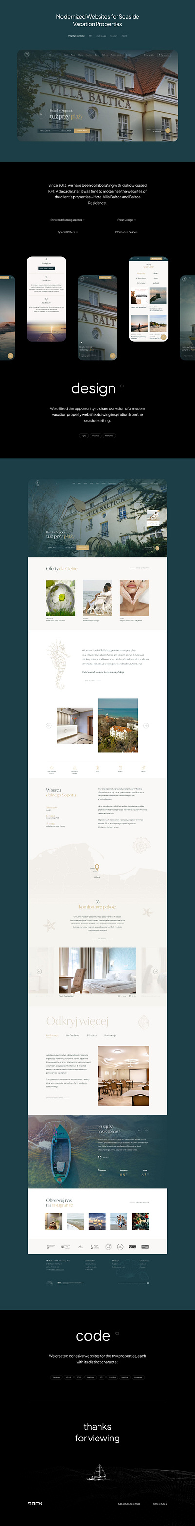 Modernized Website for Seaside Vacation Properties design hotel premium reservation system ui ux webdesign