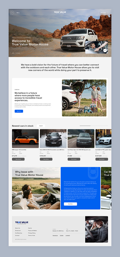 True Value #Used Car Sale Website branding car design landing page ui website