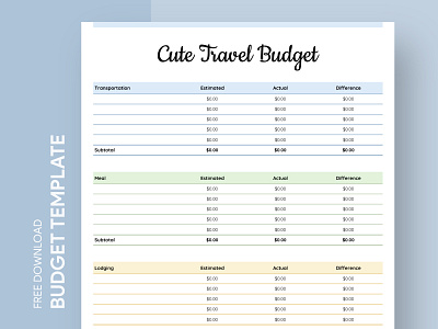 Cute Travel Budget Free Google Sheets Template bright budget budget budget design budget template cute budget docs free google docs templates free template free template google docs google google docs google sheets google sheets budget template template travel budget travel budget planner