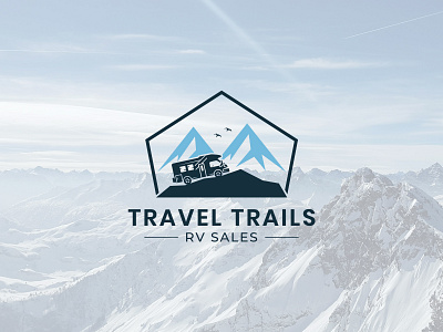 Travel Trails camper van logo design adventure logo business logo camper logo camping logo hiking logo logo minimalist logo modern logo mountain logo outdoor logo rv camper rv logo tourism logo travel logo