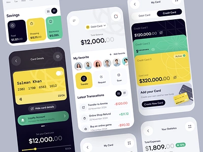 Mobile Banking App Exploration android app bold branding clean credit card design finance illustration ios iphone layout mobile responsive saving typography ui ux whitespace