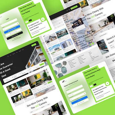 real estate landing page login real estate register signup ui uiux ux