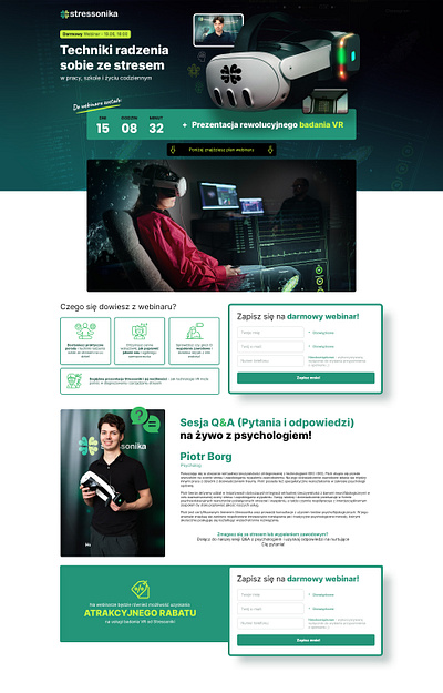 Stressonika - Webdesign for VR Webinar [AUTHORITY] design graphic design landing page ui vr web web design webdesign webinar webinar design webinar landing page webinar web design website website design