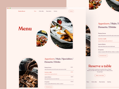 Iberian flavors beverage design eating food meal minimal modern order restaurant restaurant website ui user interface ux web webdesign website