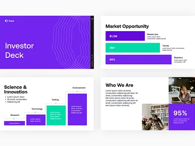 Investor Pitch Deck canva data visualization google slides graph graphic design infographics investor deck keynote pitch pitch deck powerpoint pptx presentation template sales deck visualization