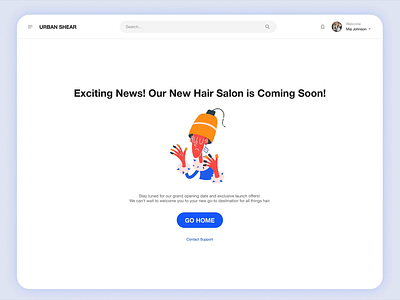 #DailyUI: Day 48 - Coming Soon ai animation app branding coming soon dailyui design flat design graphic design hair salon illustration landing page mobile mockup motion graphics new shop soon ui ux web